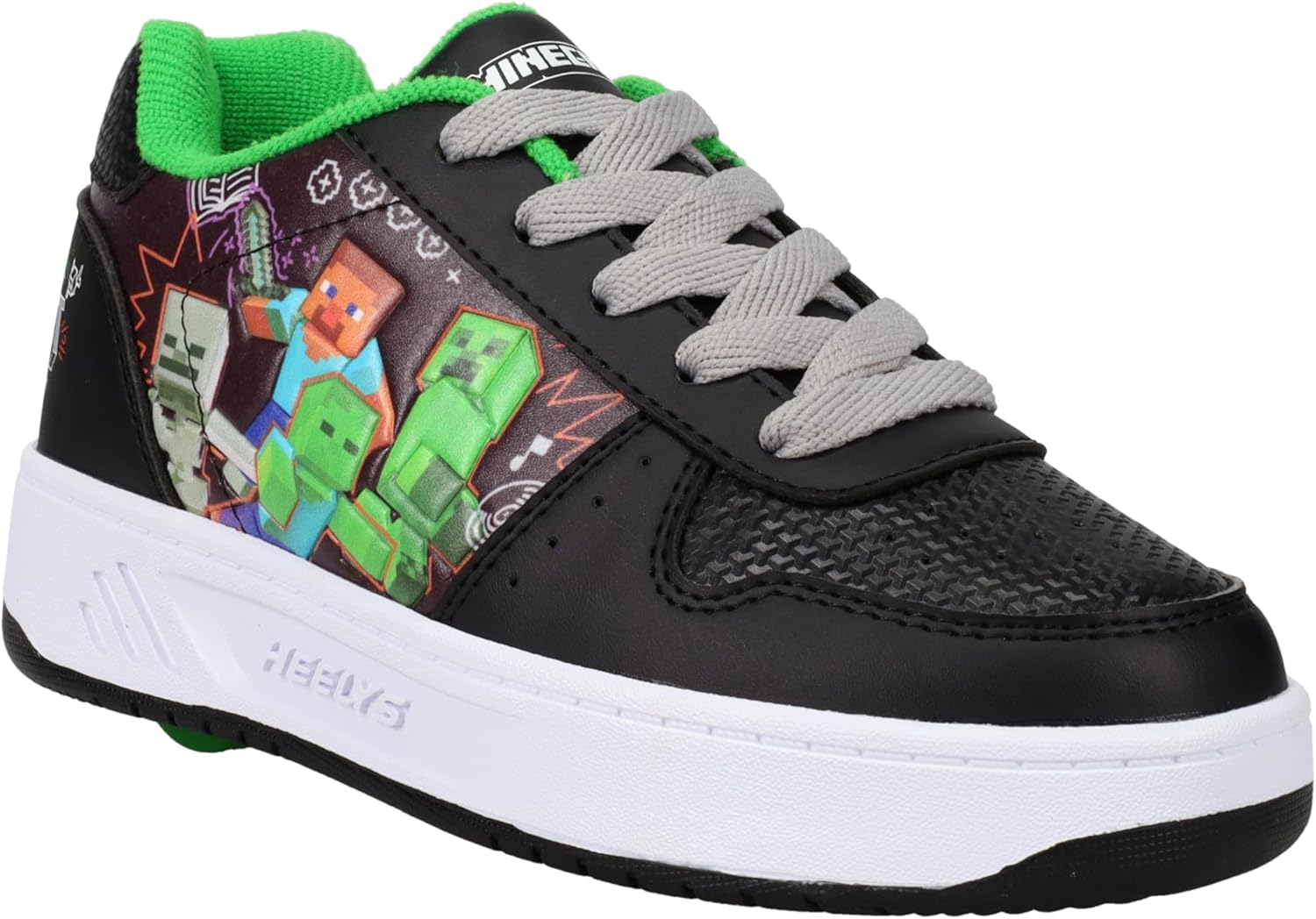 

Кроссовки HEELYS unisex-child Kama Minecraft, черный/зеленый/серый