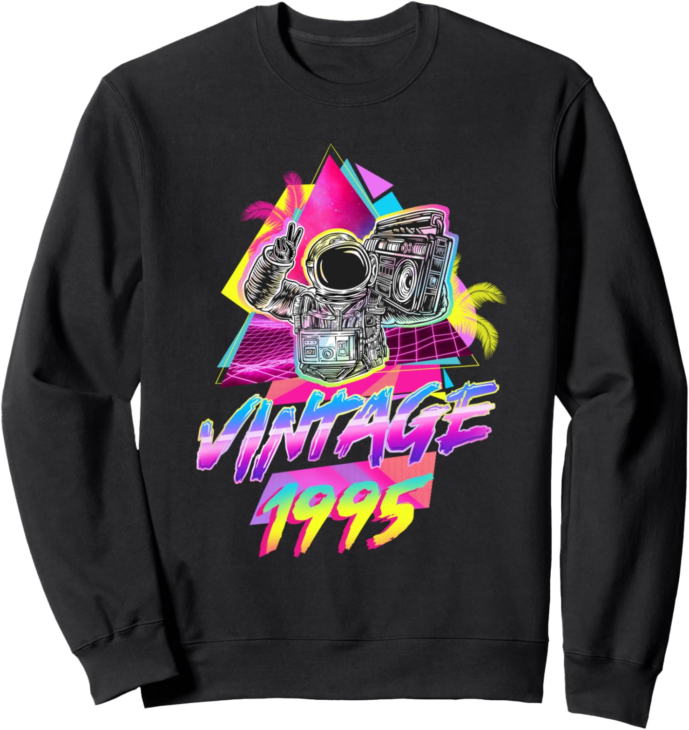 

Винтажная толстовка в стиле ретро 90-х, 1995 год, для вечеринки в стиле 90-х, на 29-летие Nostalgic 90S Gear, черный