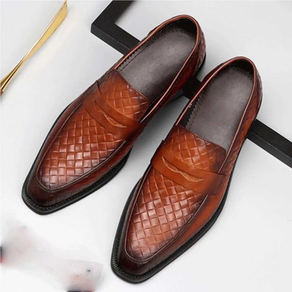 Туфли Мужские Oxford Loafers Brown UOPYNE — фото 3