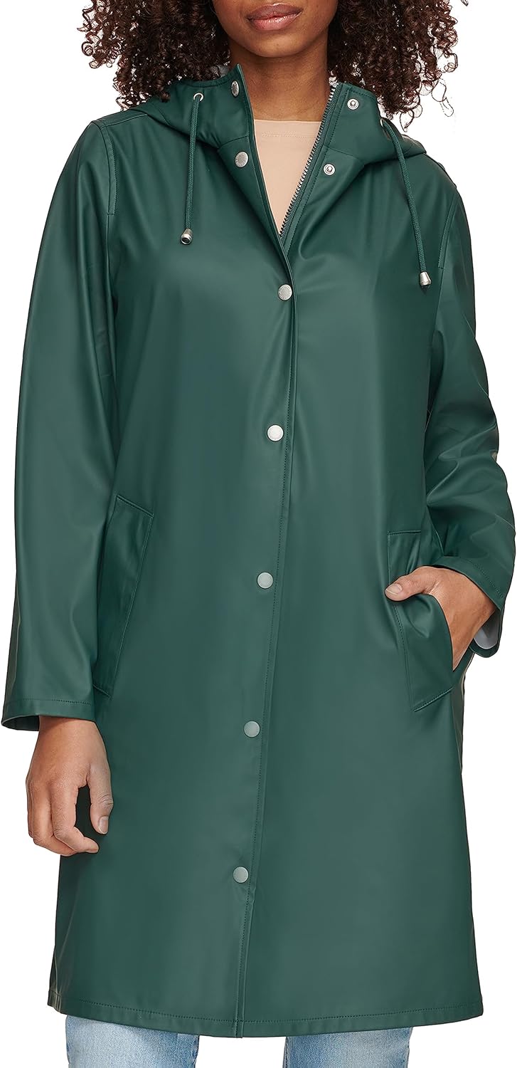 

Женская классическая парка-дождевик Levi's с капюшоном, зеленый