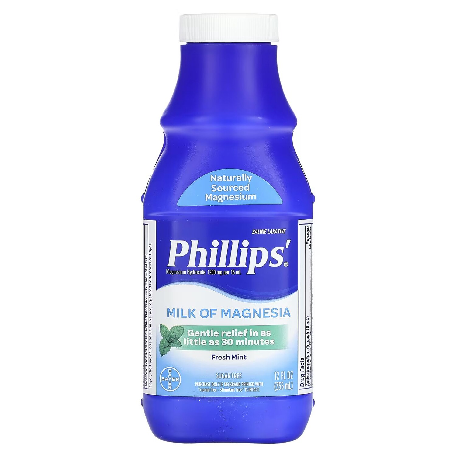 

Магнезиальное молоко, свежая мята, 12 жидких унций (355 мл) Phillip'S