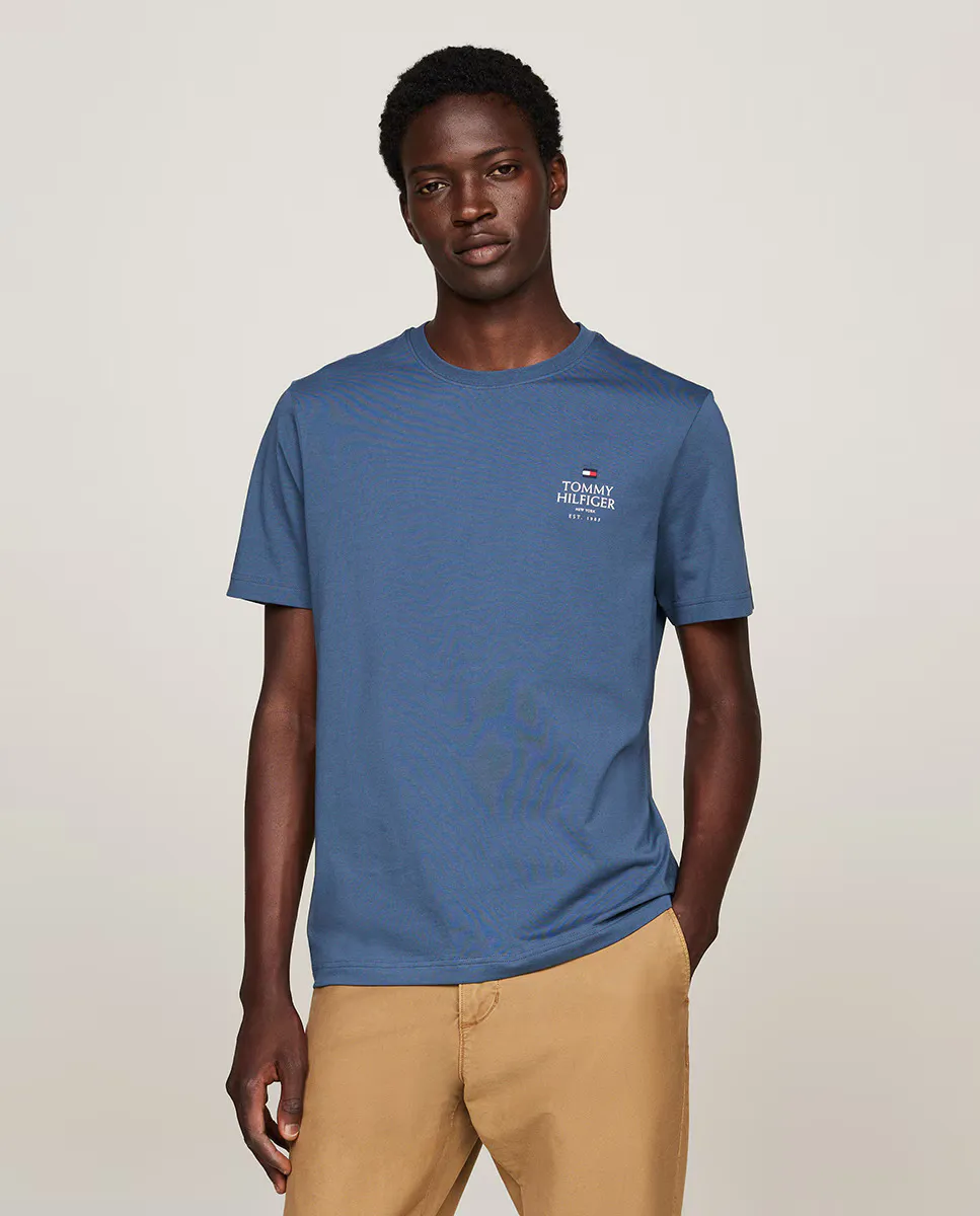 

Мужская футболка с коротким рукавом Tommy Hilfiger, цвет Azul Índigo