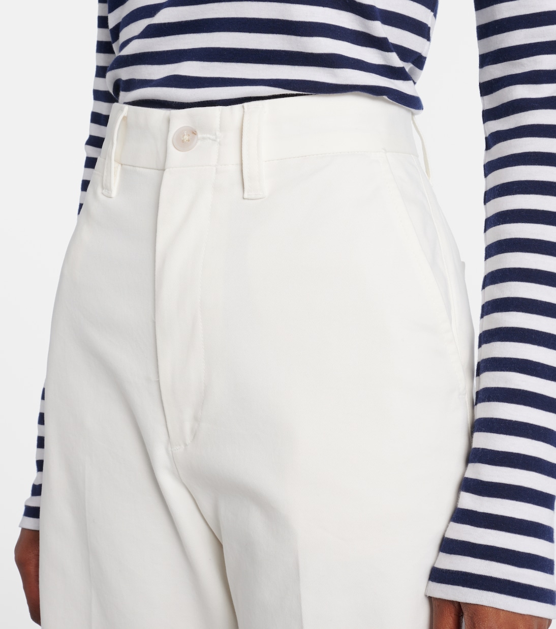 Укороченные чинос из хлопковой смеси Polo Ralph Lauren, Warm White — фото 4