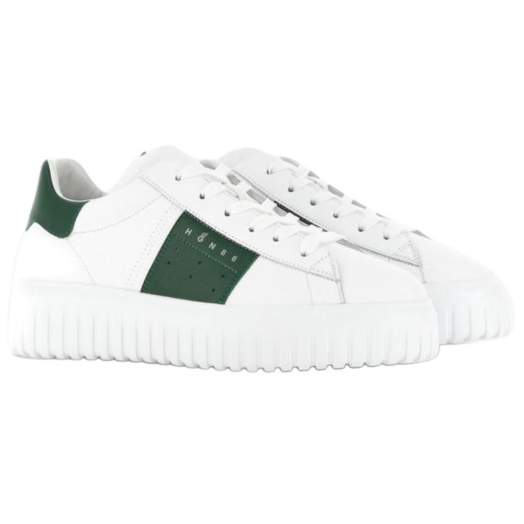 H-Stripes Low-Top Skateboard Shoes Men's White HOGAN — фото 2
