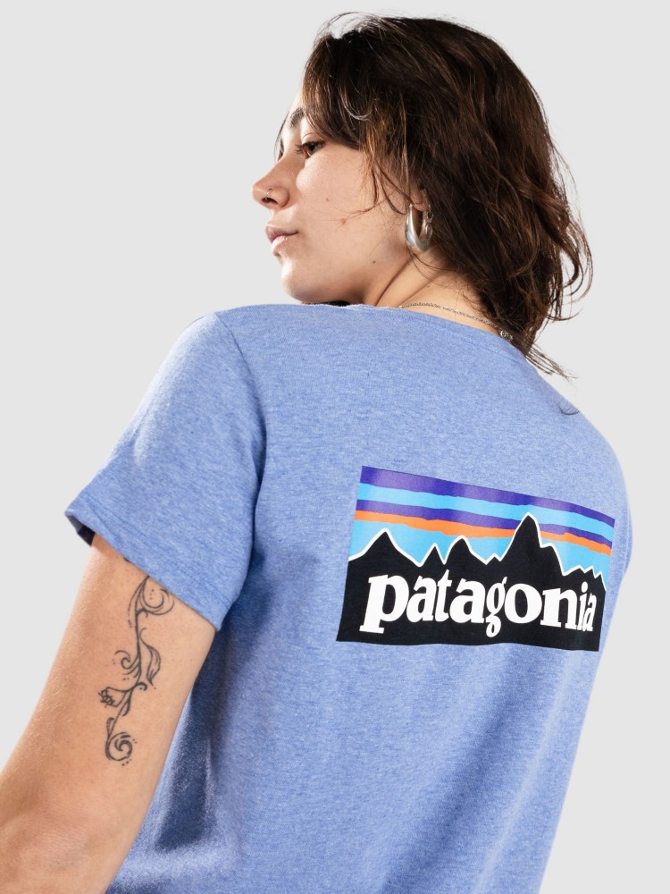 

Футболка Patagonia P-6 Logo Responsibili T-Shirt, abundant blue, Синий, Футболка Patagonia P-6 Logo Responsibili T-Shirt, abundant blue