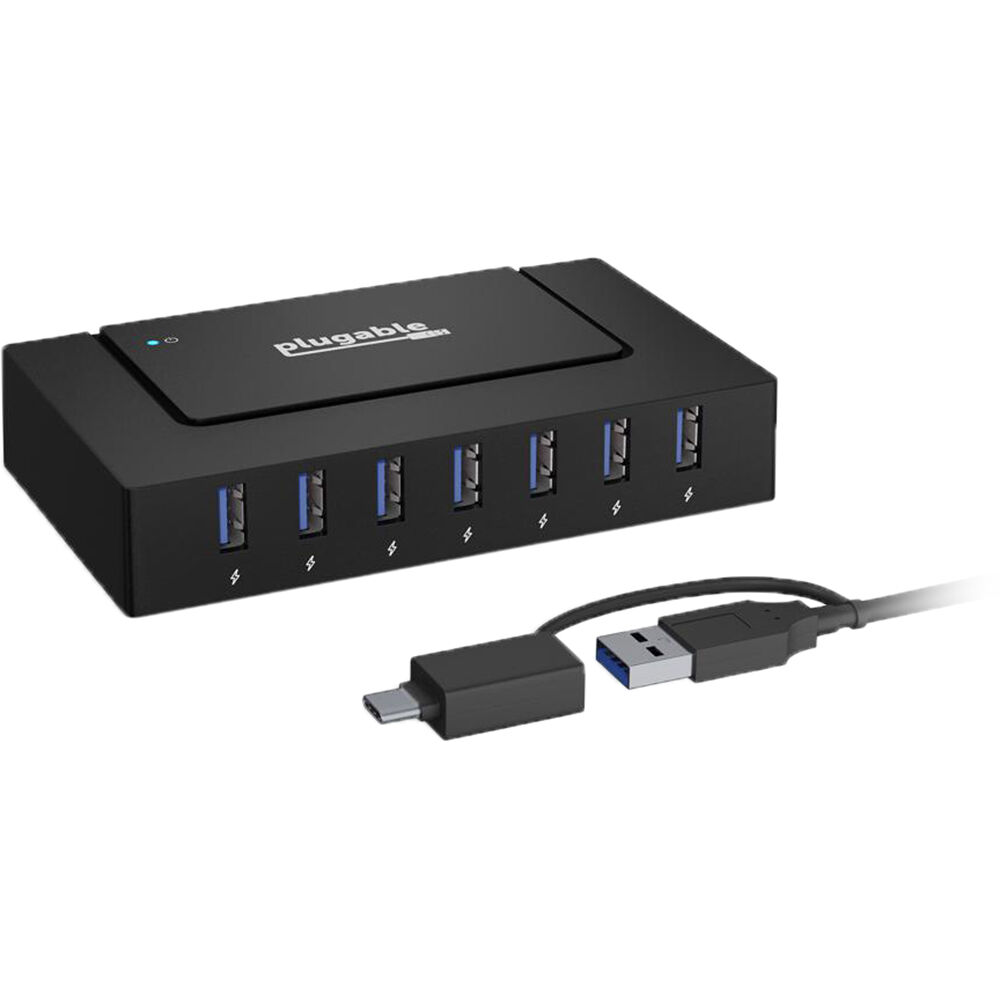 

Док-станция Plugable 7-in-1 USB Type-A & Type-C Hub USBC-HUB7BC