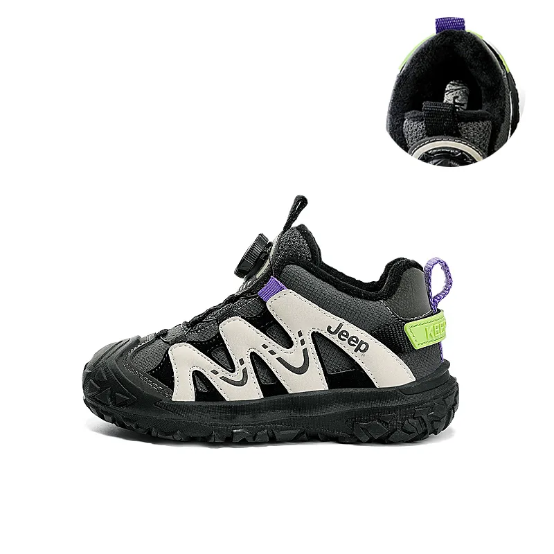 Jeep Детские кроссовки low top из искусственной кожи obsidian black