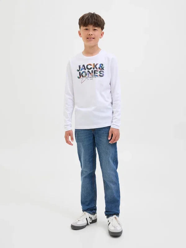 Джинсы slim fit Jack & Jones Junior, JJIGLENN JJORIGINAL SQ 902 NOOS JNR, синий деним