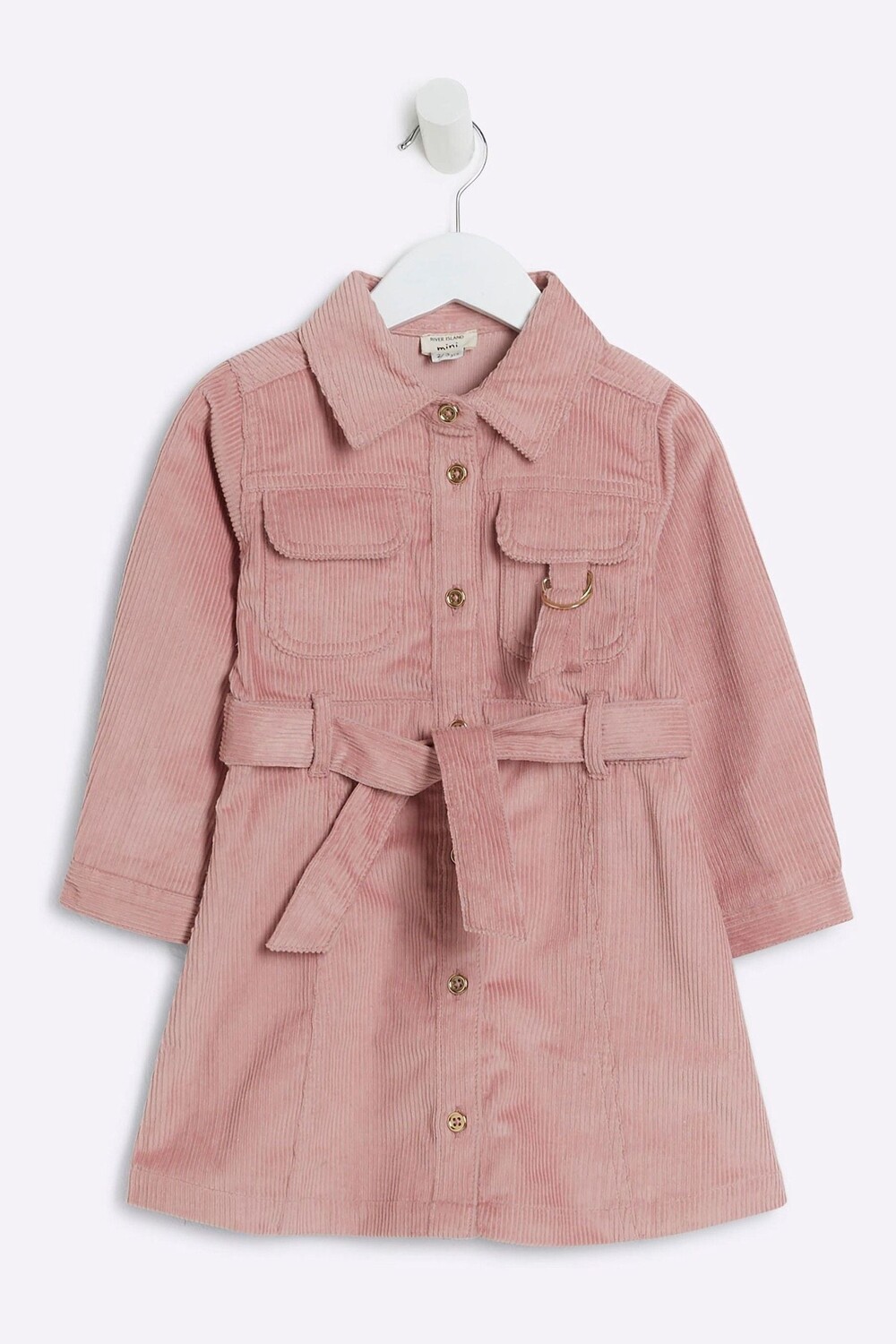 

Платье рубашка для девочек из 100% хлопка River Island, розовый