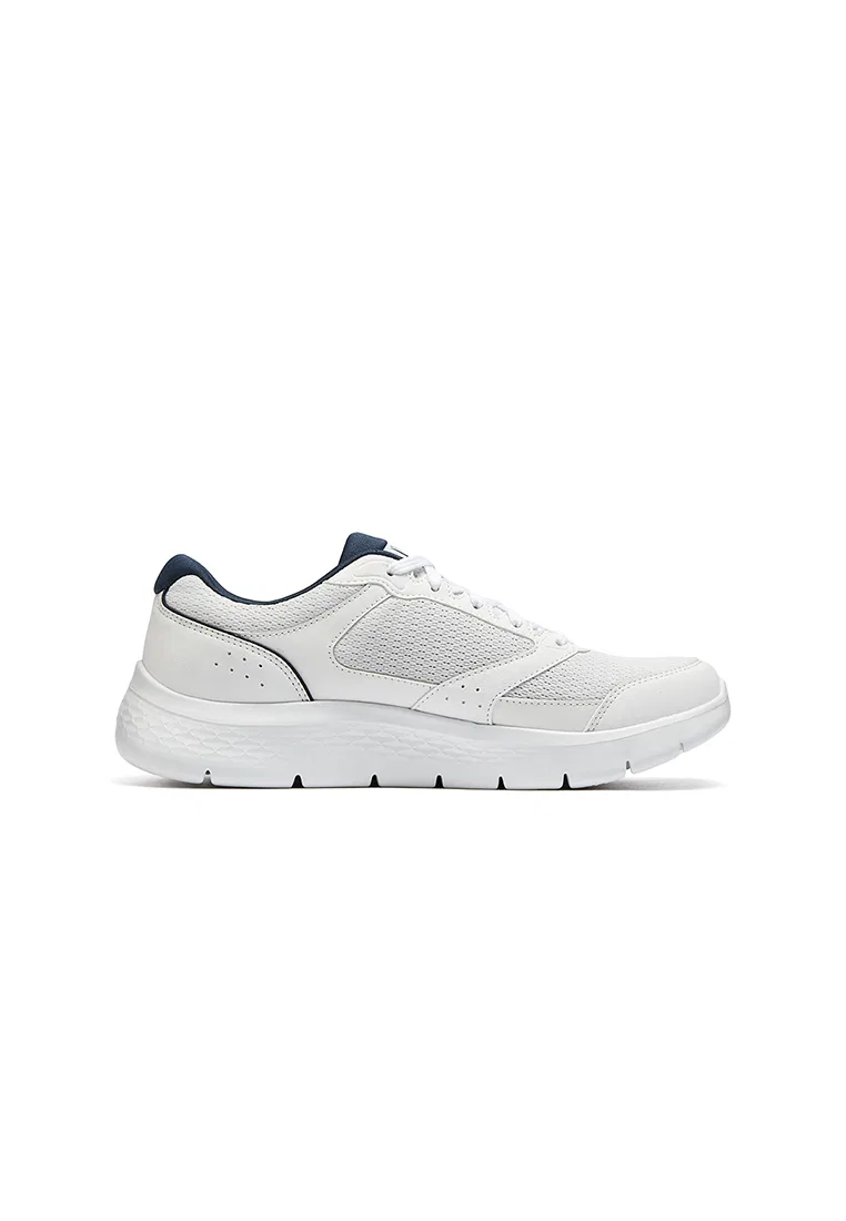 Кроссовки мужские, гибкая подошва, Skechers GO WALK FLEX, белый/темно-синий