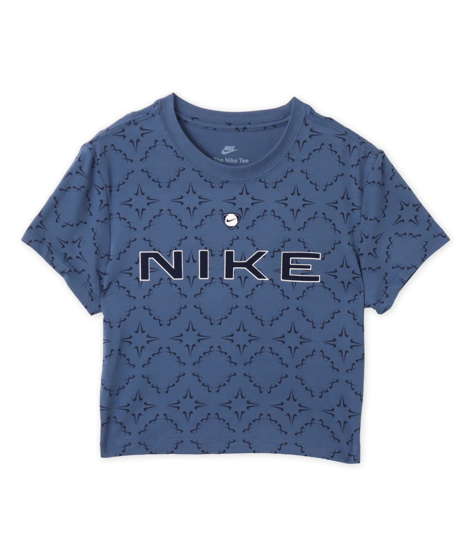 Женская футболка NIKE NSW CHLLKNT CRP SPRTIQUE тёмно-синяя