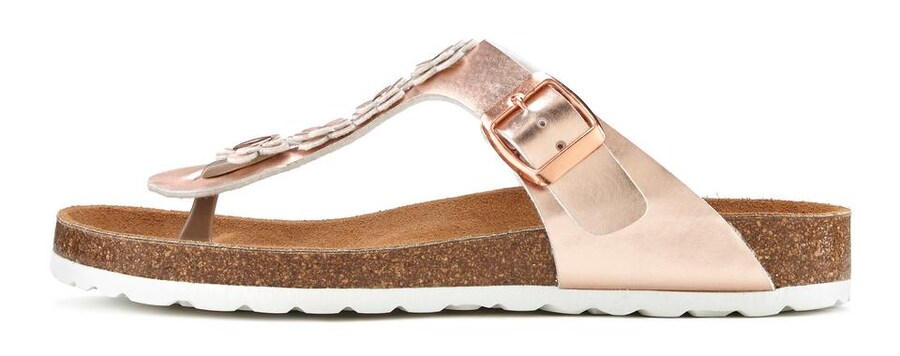 Сандалии с т-образным ремешком LASCANA T-Bar Sandals, цвет rose gold — фото 3