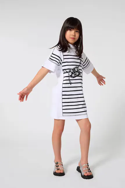 Платье детское из хлопка Marc Jacobs, белый