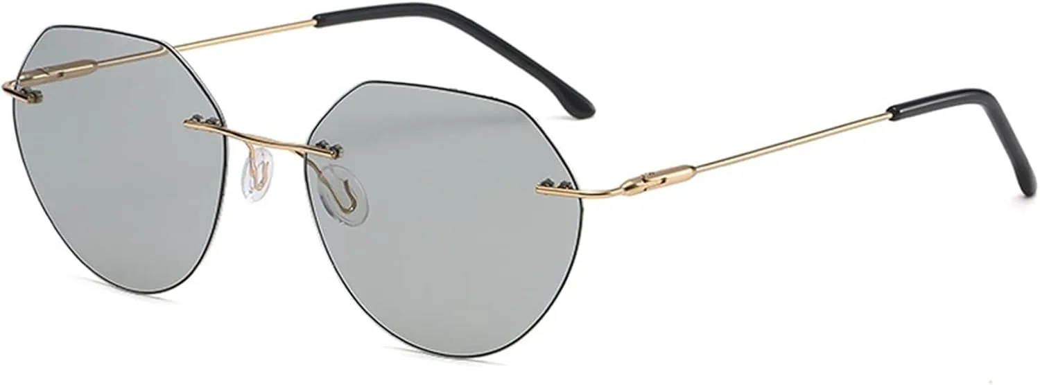 

Модные безрамочные солнцезащитные очки для мужчин и женщин с поляризованным покрытием, для вождения, отдыха на природе (цвет: E, размер: средний) MTZJH, One Color