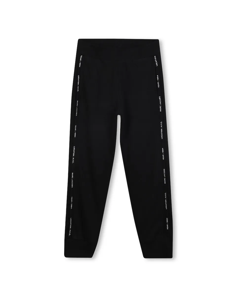 

Детские спортивные штаны из хлопка Marc Jacobs, черный