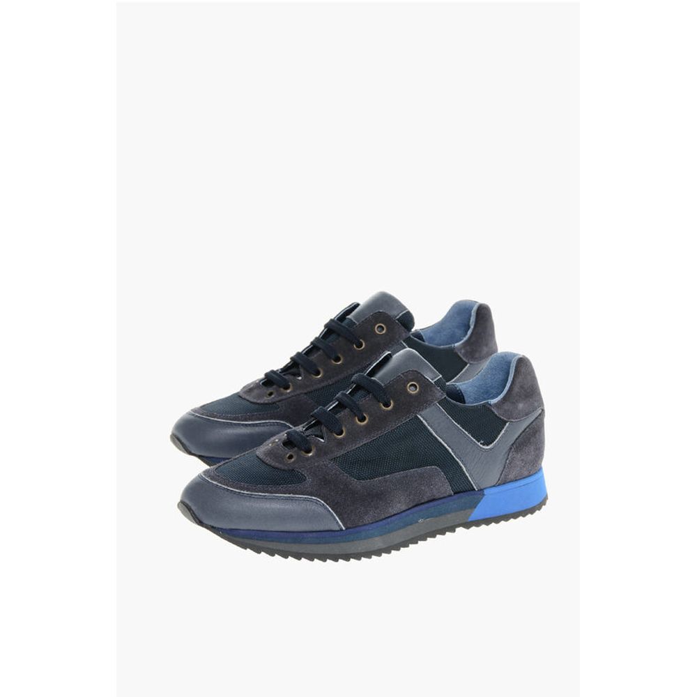 

CC COLLECTION Низкие кеды из кожи и ткани Corneliani, Blue
