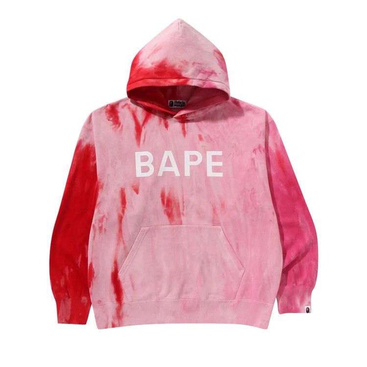 

Худи BAPE Ice Dye Relaxed Fit Pullover Hoodie, Pink