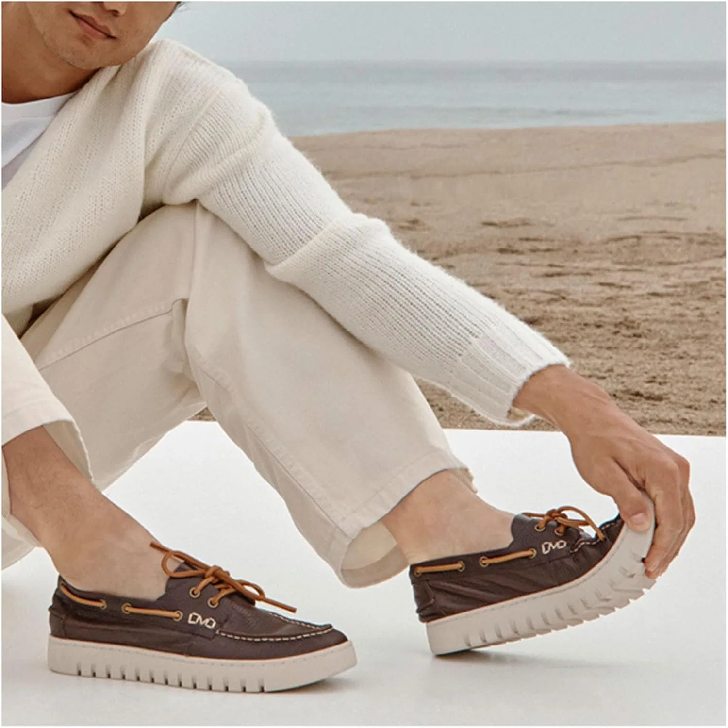 Мужские лодочные туфли Vionic Uptown Boat Dress, Chocolate Ganache Brown Leather — фото 3
