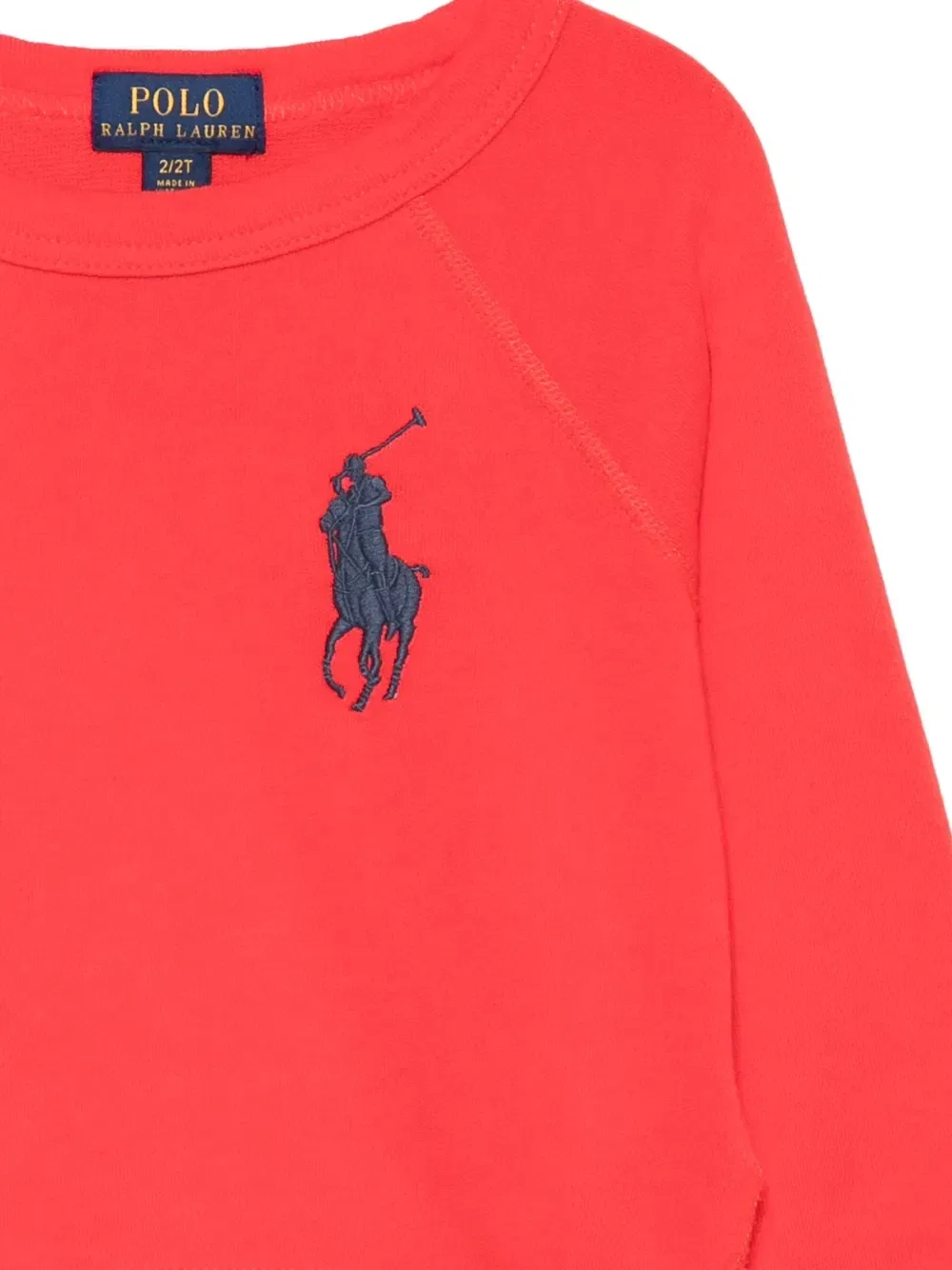 Свитшот с рукавами реглан Pony POLO RALPH LAUREN KIDS, красный — фото 3