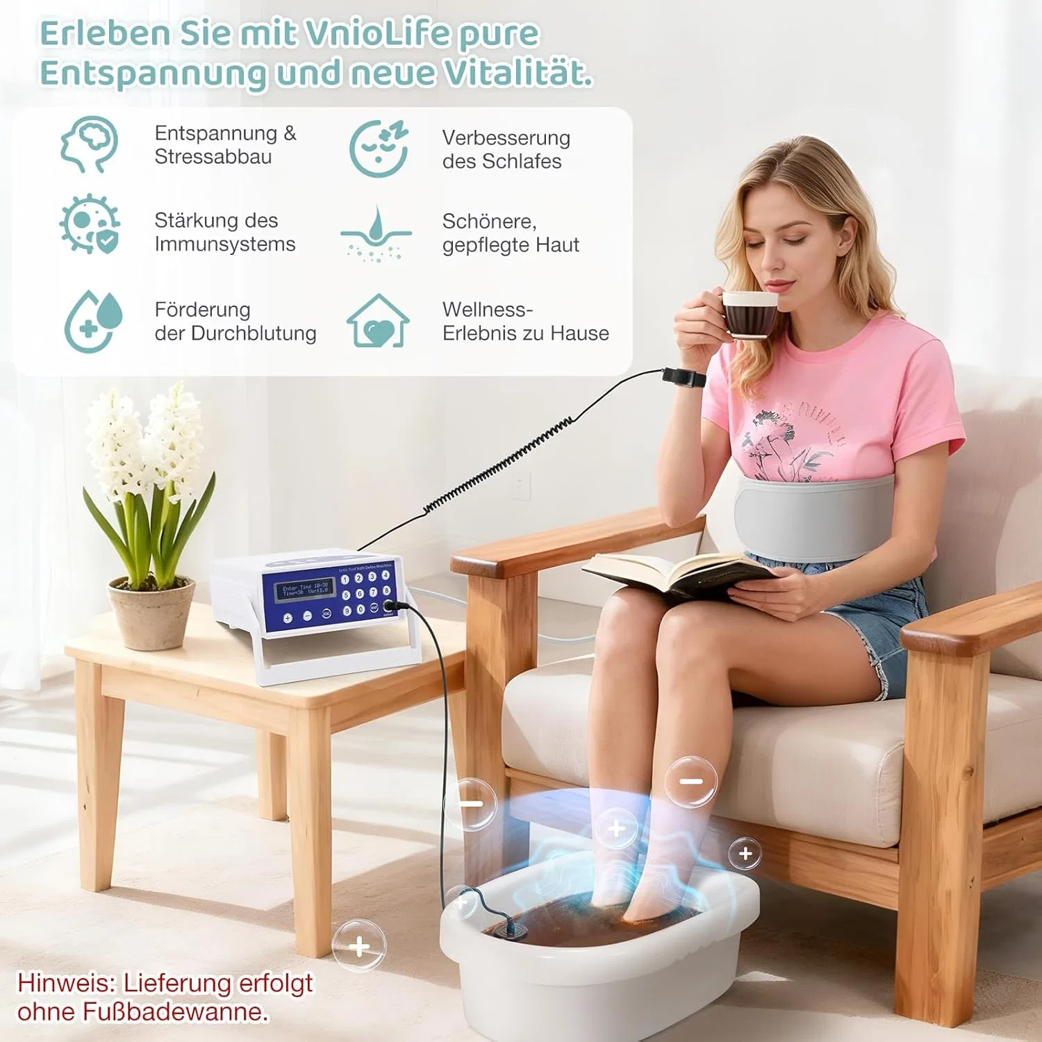 Ионная ванночка для ног Vniolife с ЖК-дисплеем и алюминиевым кейсом Vniolife — фото 2