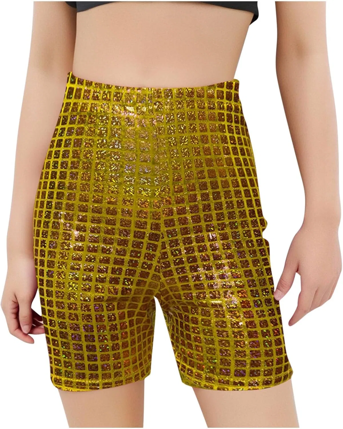 Детские шорты металлик с пайетками, Zzalalana, Gold
