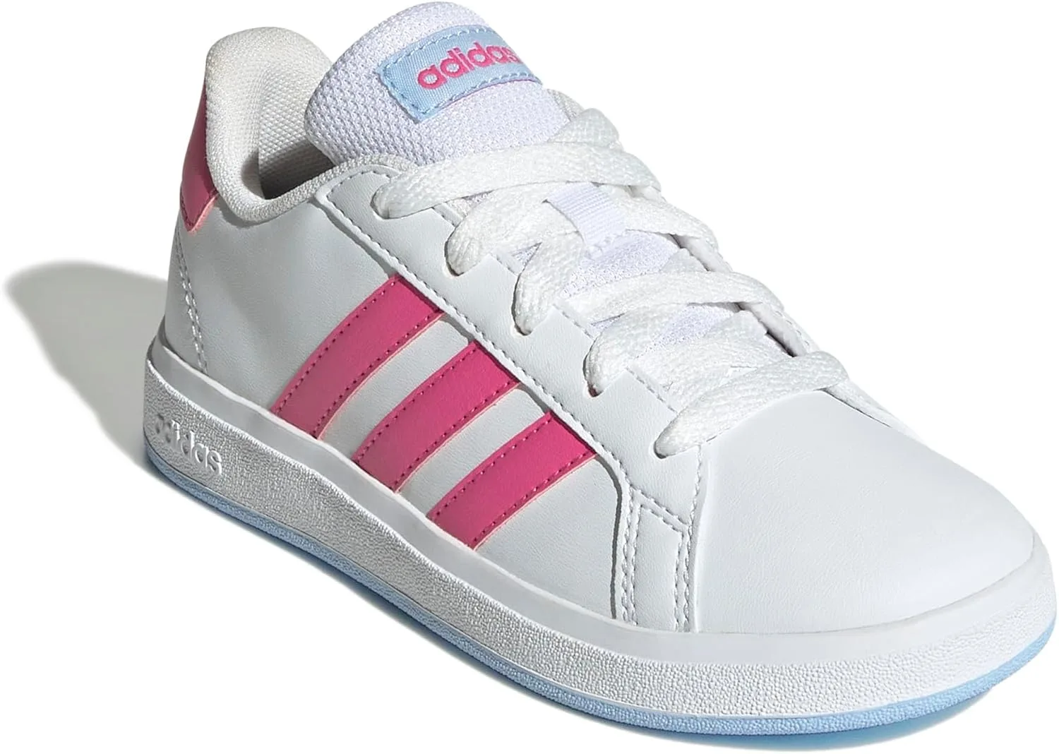 Теннисные кроссовки унисекс Kinder Grand Court Lifestyle на шнуровке, теннисные кроссовки adidas, белый — фото 3