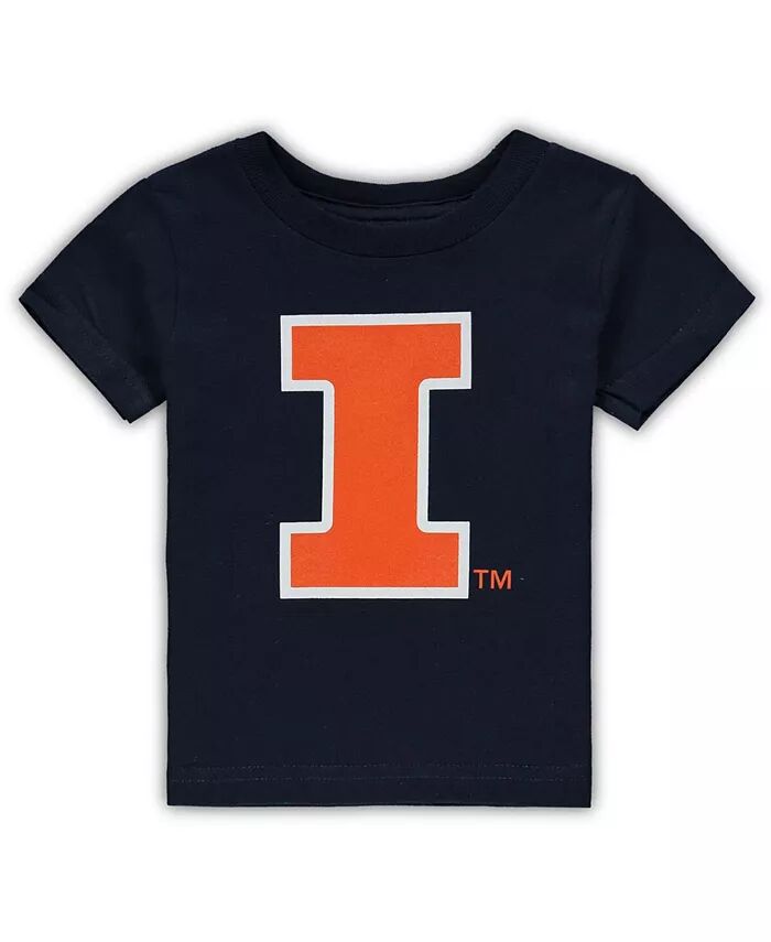 

Футболка с большим логотипом Infant Navy Illinois Fighting Illini Two Feet Ahead