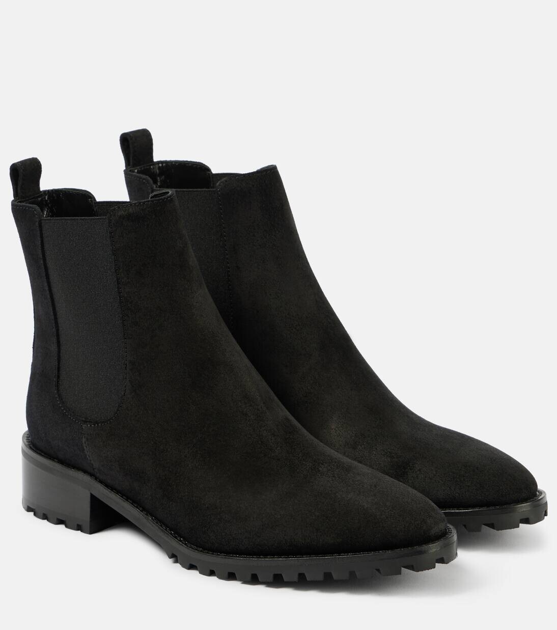 Ботинки челси из замши Chelata Manolo Blahnik, цвет 0015 blck