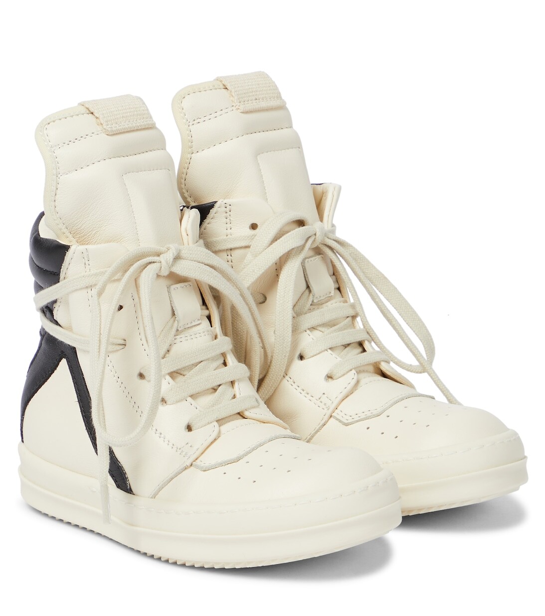 

Высокие кожаные кроссовки Geobasket Rick Owens, черный