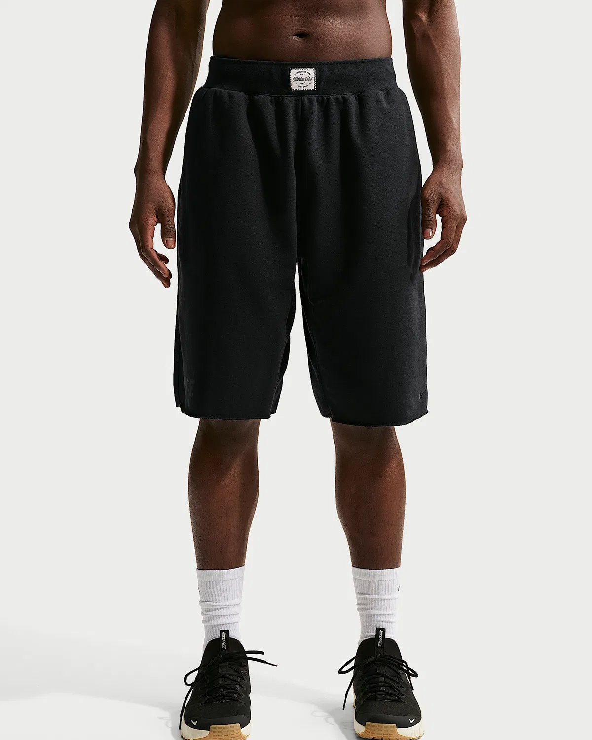 Мужские тренировочные шорты Nike N.A.C из флиса Dri-FIT, Black/Pale Ivory/Black — фото 2