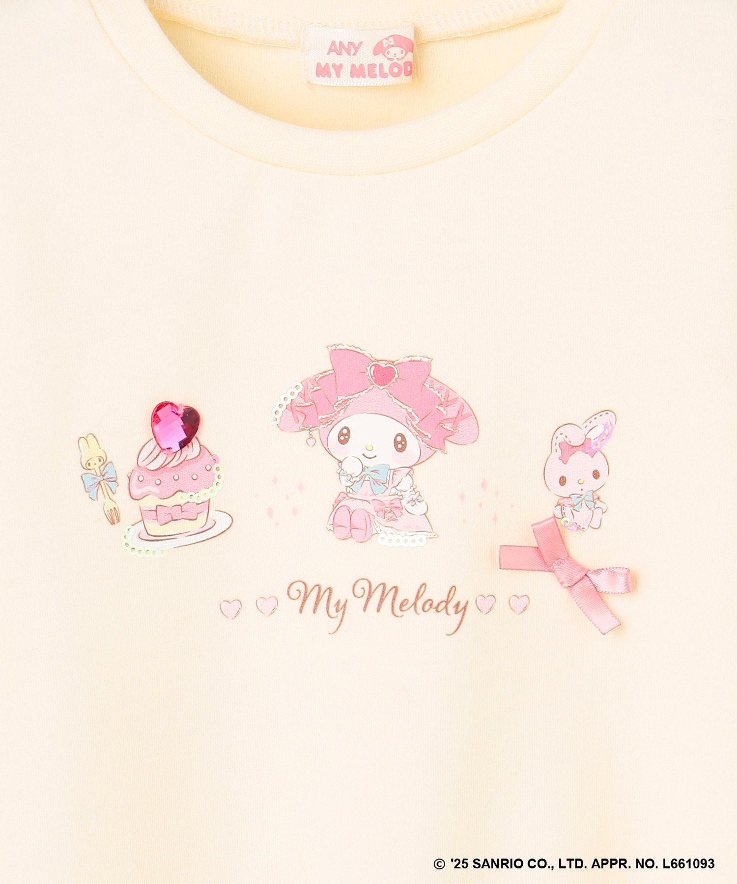 Футболка с длинными рукавами ANY KIDS, Ecru x My Melody [002] — фото 4