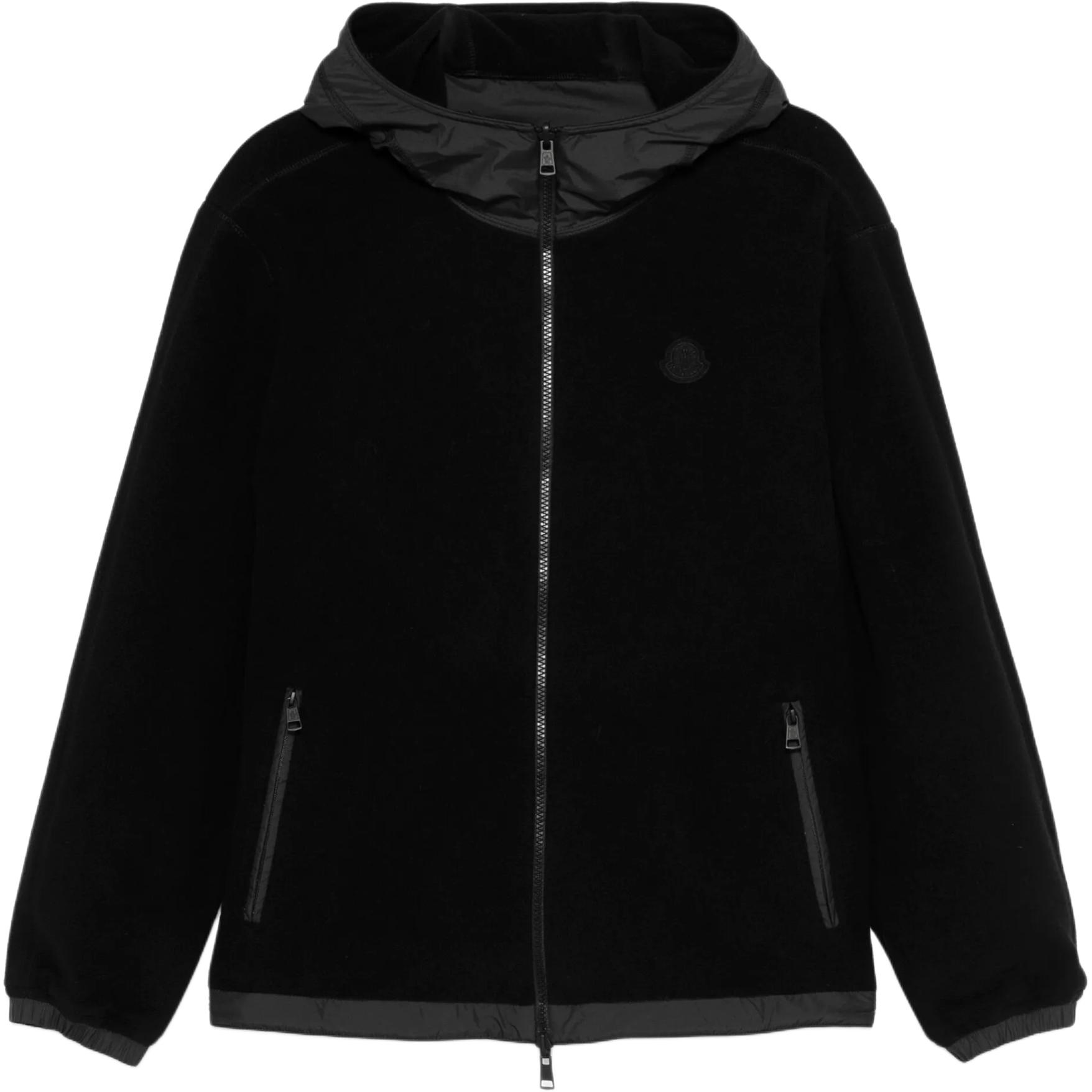 

Moncler Реверсивная флисовая толстовка с капюшоном, Black