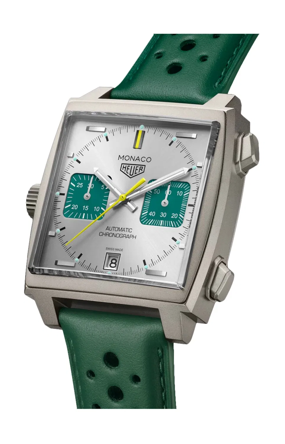 TAG HEUER MONACO ХРОНОГРАФ RACING GREEN - ЛИМИТИРОВАННАЯ СЕРИЯ - CAW218E.FC6565, золотой — фото 3