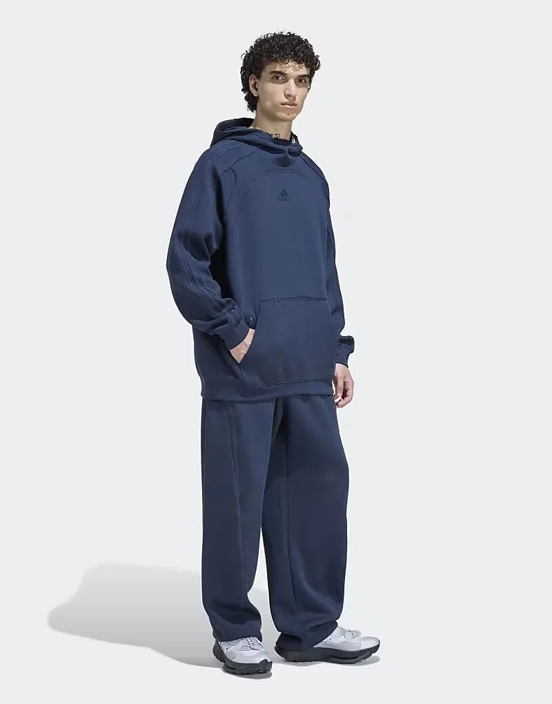 Брюки Adidas Originals Spacer с открытым низом и разрезом по низу, цвет Aurora Ink