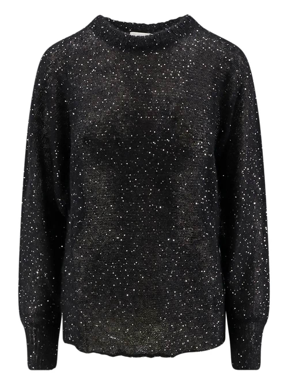 

Рифлёный свитер с пайетками Nude, черный