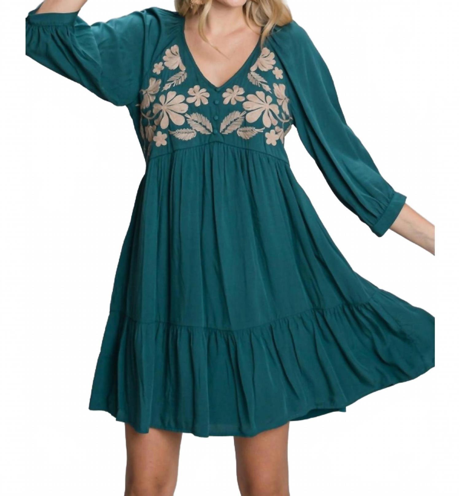 

Эвелин Платье-бэбидолл в зеленом Jodifl