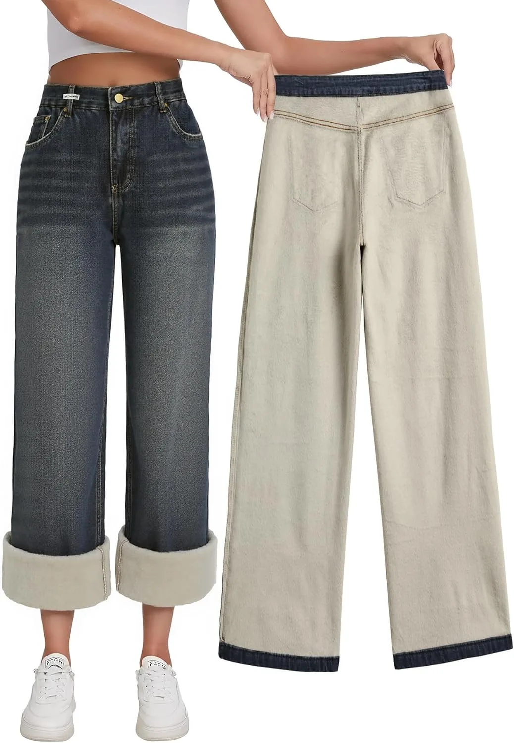 

Emmiol джинсы для женщин Wide Leg Baggy в стиле Y2K