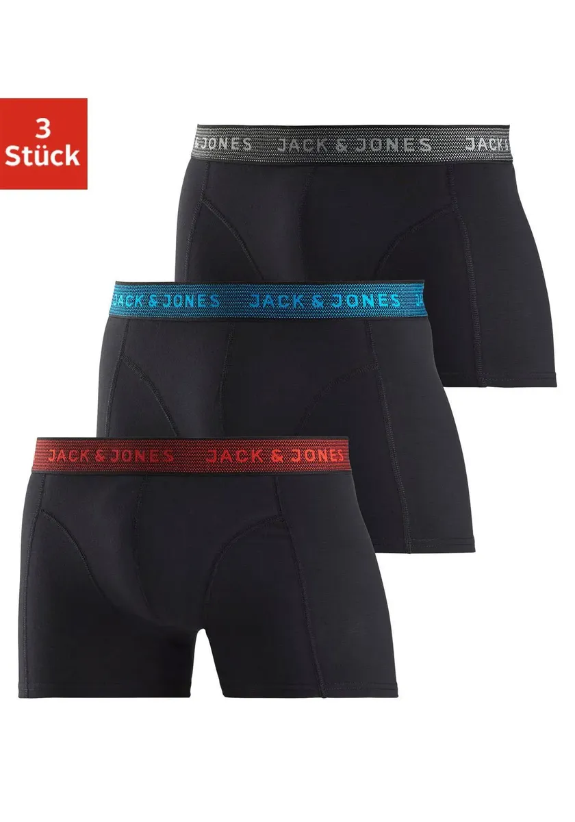 

Боксеры Jack & Jones "JAC Waistband Trunks" (упаковка, 3 шт.), черный