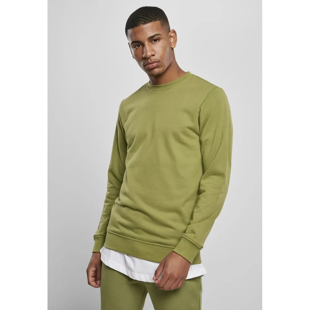 

Толстовка Urban Classics Basic Terry Crew, зеленый