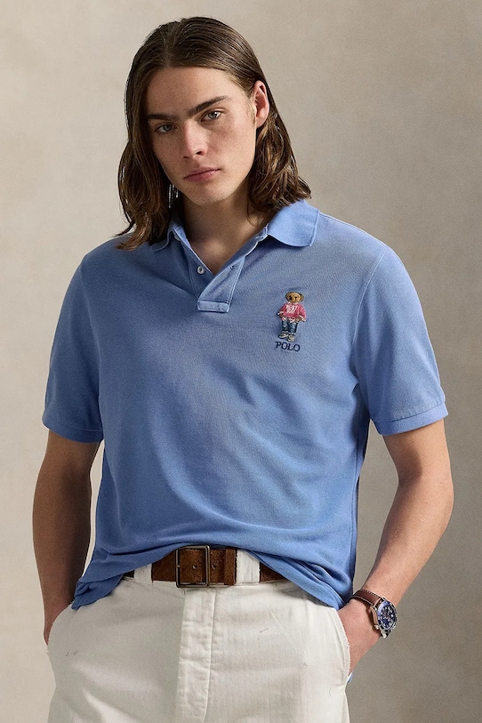 

Хлопковая поло Polo Ralph Lauren, синий