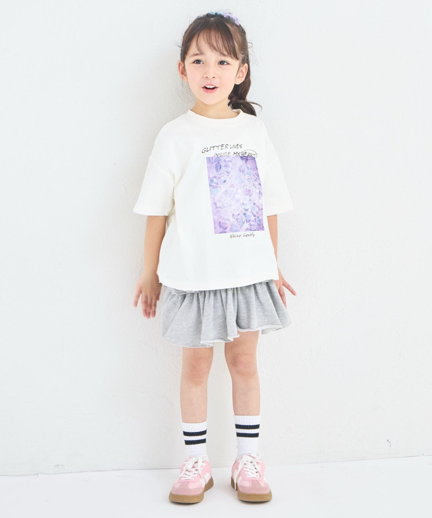 Детская блестящая футболка с фотопринтом "Sparkly Bijou" Pairmanon, White 01 — фото 3