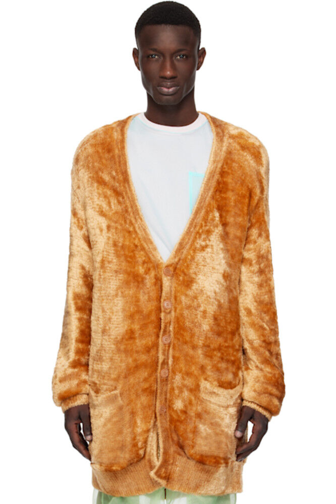 

Оранжевый вискозный кардиган Dries Van Noten