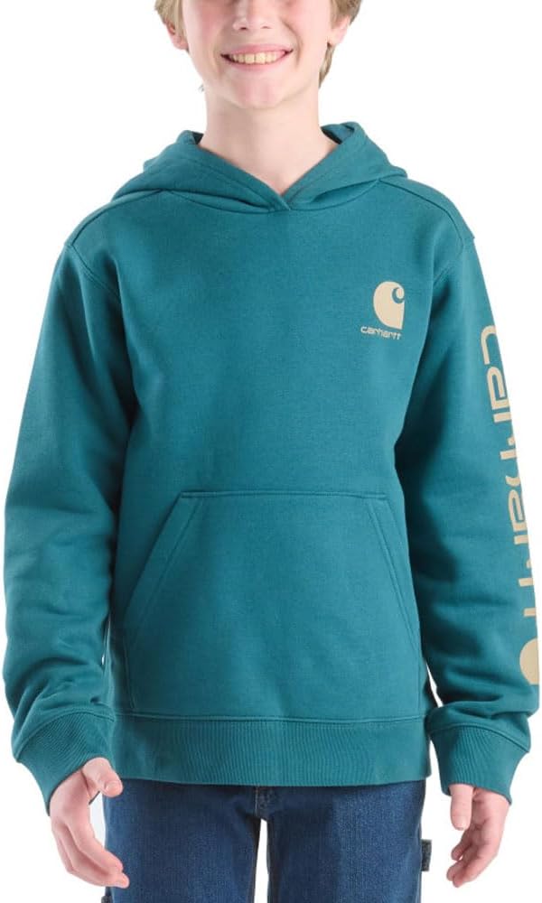 

Детская толстовка Carhartt CA6272 с длинными рукавами и принтом - для мальчиков, Atlantic Deep