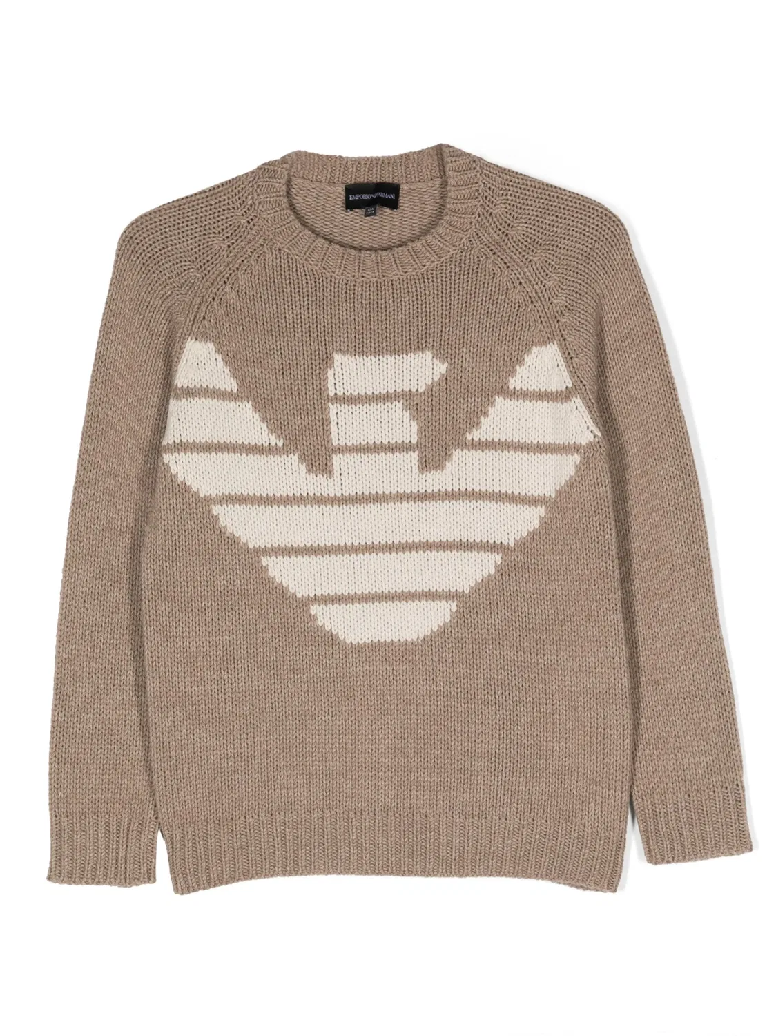 Джемпер вязки интарсия с логотипом Emporio Arмужскi Kids