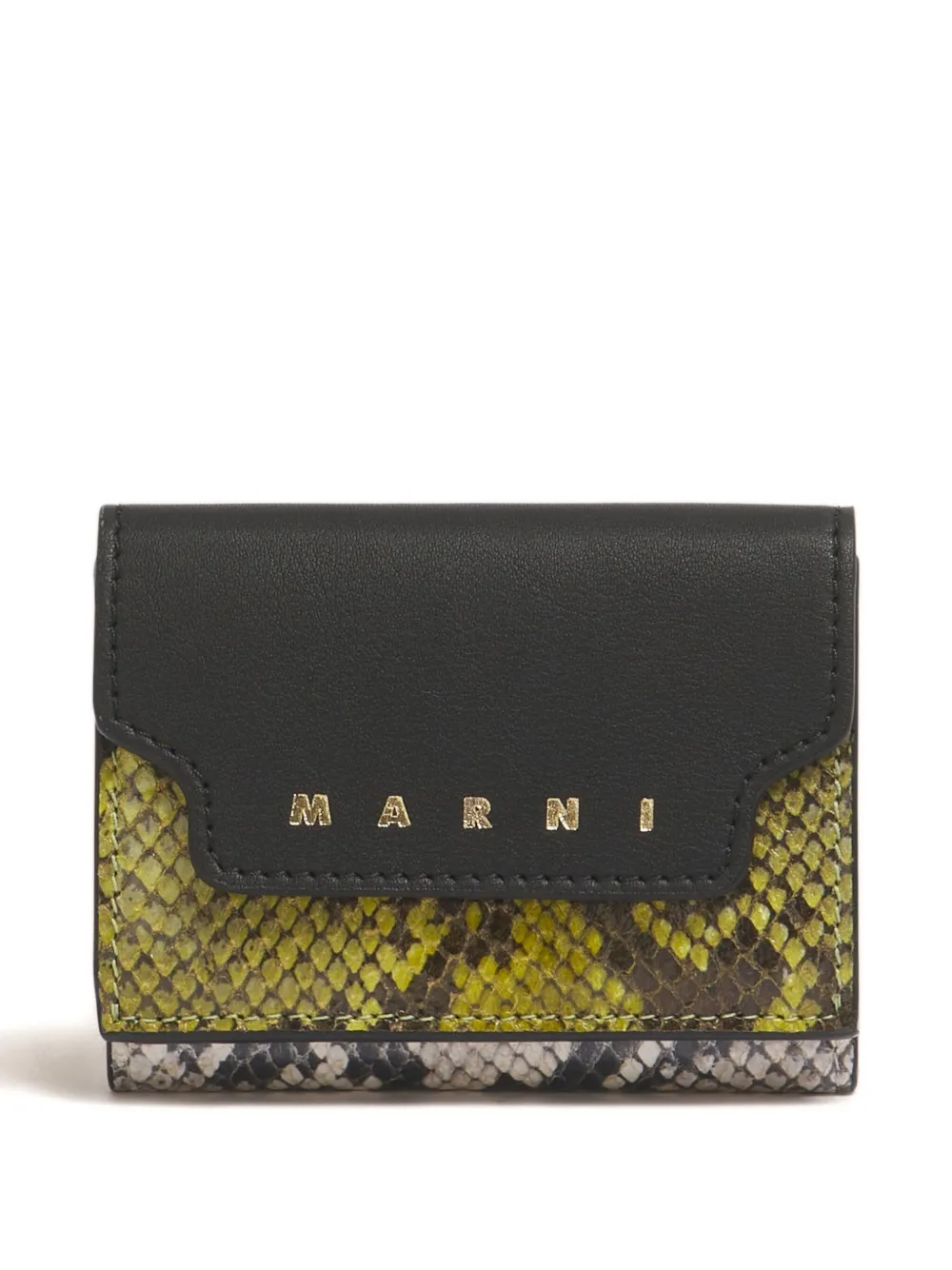 

Кошелек со змеиным принтом Marni, черный