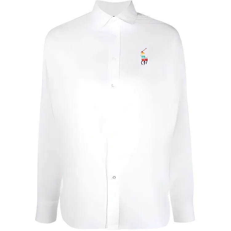 Рубашка женская White с острым воротником, умеренная Polo Ralph Lauren