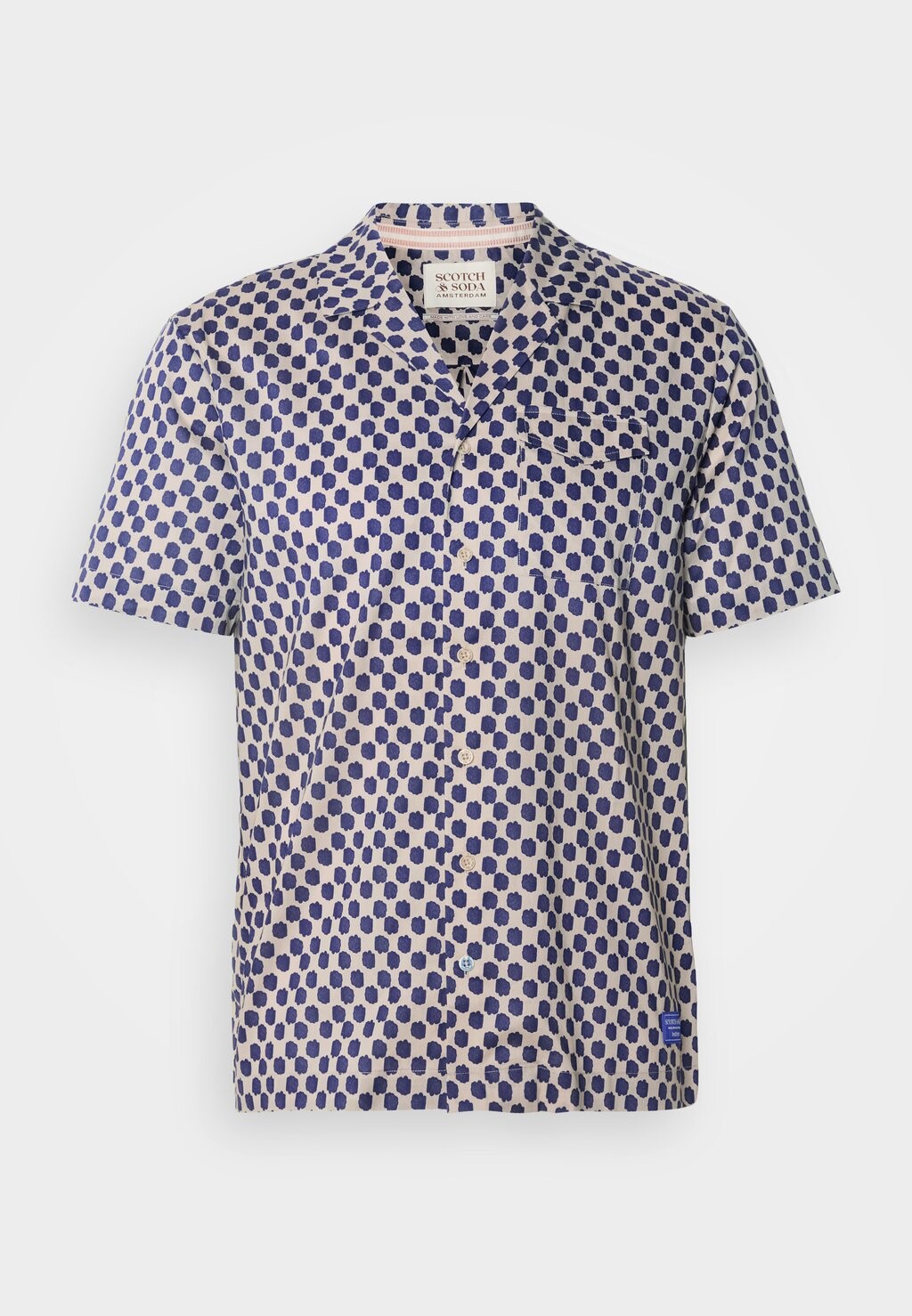 

Рубашка PRINTED SHORT SLEEVE SHIRT Scotch & Soda, синий