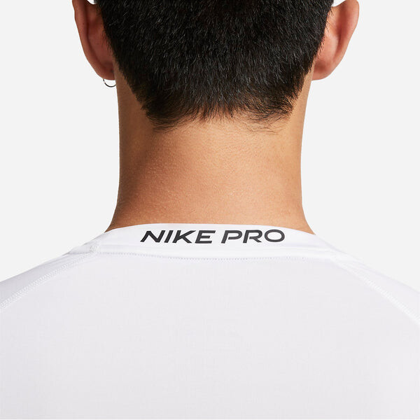 Футболка pro dri fit облегающие с длинным рукавом фитнес-топ Nike, белый — фото 3