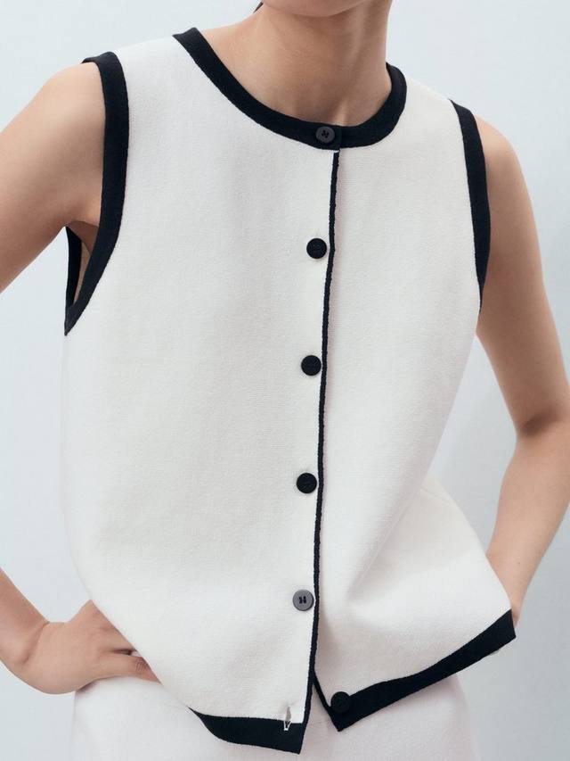 

Пиджон контрастный жилет из хлопковой смеси Mango