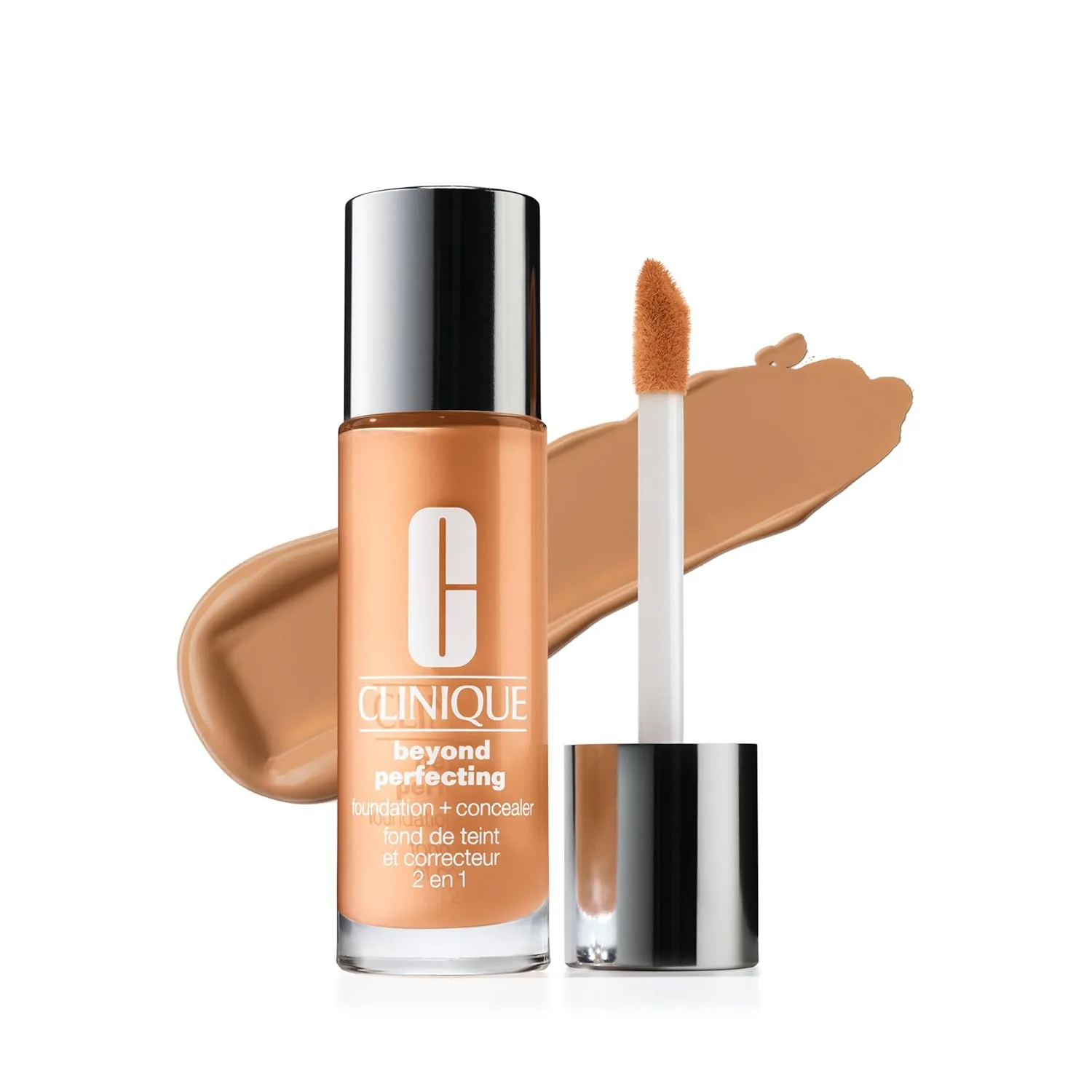 Жидкая тональная основа и консилер Clinique Beyond Perfecting Lightweight для сухой, комбинированной и жирной кожи | Полное покрытие + естественный матовый финиш, AW Toasted Wheat WN 76 - moderately fair, cool-neutral undertones
